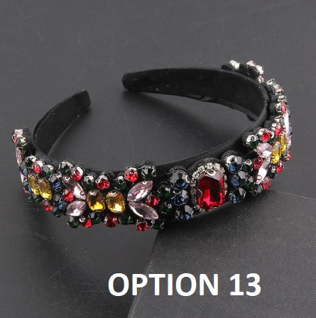 New Fashion Personality Baroque Colorful Rhinestone Headband CODE: KAR2054
