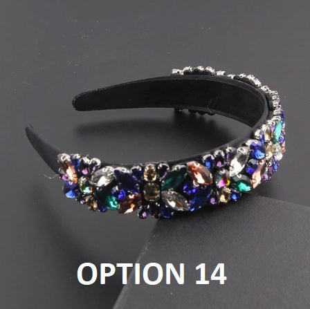 New Fashion Personality Baroque Colorful Rhinestone Headband CODE: KAR2054
