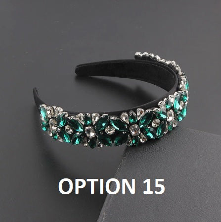 New Fashion Personality Baroque Colorful Rhinestone Headband CODE: KAR2054