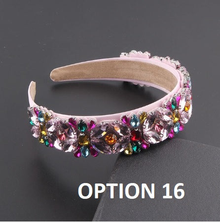 New Fashion Personality Baroque Colorful Rhinestone Headband CODE: KAR2054