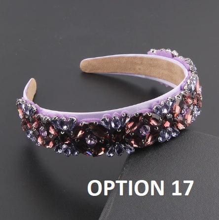 New Fashion Personality Baroque Colorful Rhinestone Headband CODE: KAR2054