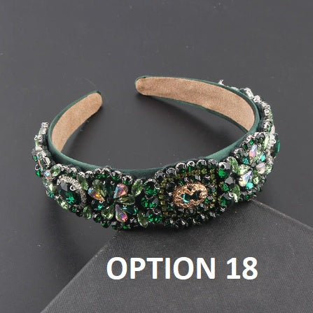 New Fashion Personality Baroque Colorful Rhinestone Headband CODE: KAR2054