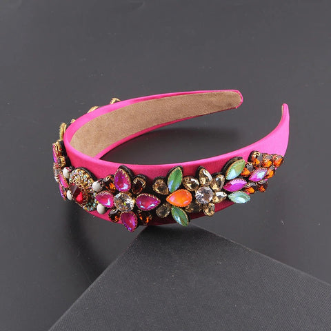 New Fashion Personality Baroque Colorful Rhinestone Headband CODE: KAR2054
