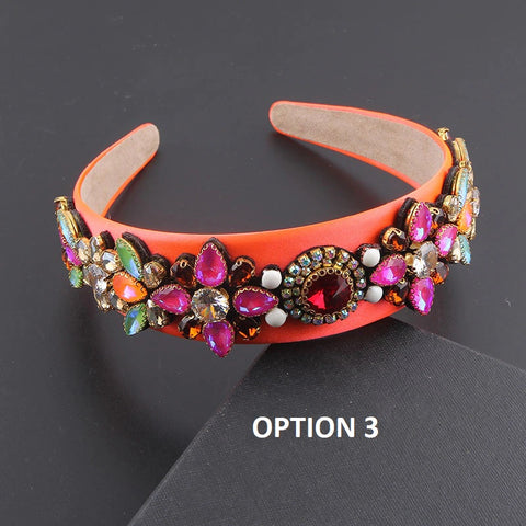 New Fashion Personality Baroque Colorful Rhinestone Headband CODE: KAR2054