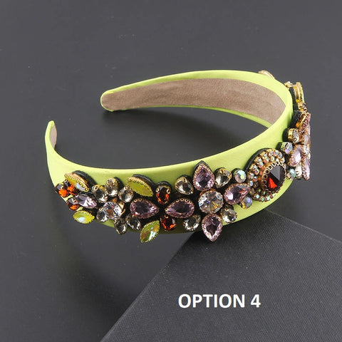 New Fashion Personality Baroque Colorful Rhinestone Headband CODE: KAR2054