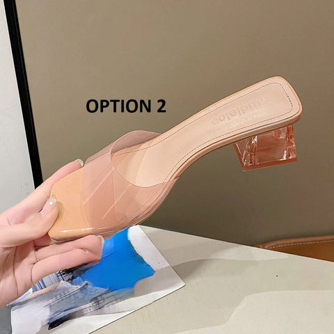 New Elegant Clear Designer Stripper Heel CODE: KAR2056