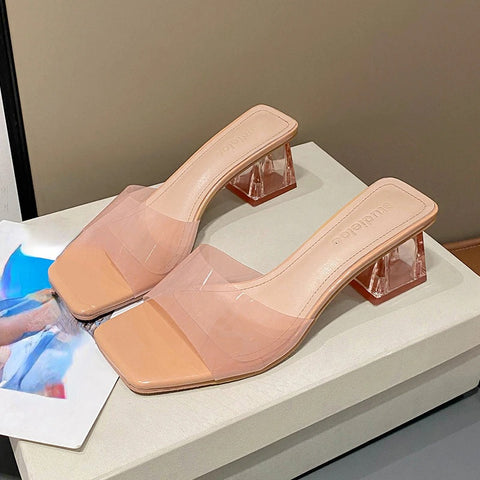 New Elegant Clear Designer Stripper Heel CODE: KAR2056