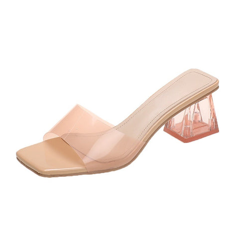 New Elegant Clear Designer Stripper Heel CODE: KAR2056