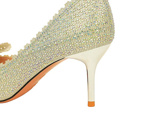 Sexy Luxury Fashion Stilettos Rhinestone Pumps Bow High-heel CODE: KAR2062