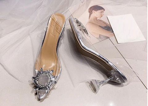 Sexy Transparent Summer Elegant Rhinestone Sandals CODE: KAR2069