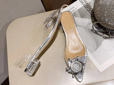 Sexy Transparent Summer Elegant Rhinestone Sandals CODE: KAR2069