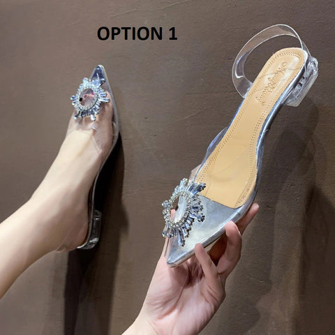 Sexy Transparent Summer Elegant Rhinestone Sandals CODE: KAR2069