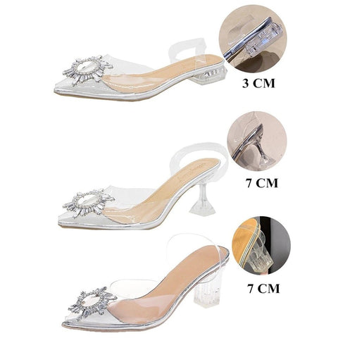 Sexy Transparent Summer Elegant Rhinestone Sandals CODE: KAR2069