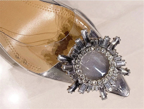 Sexy Transparent Summer Elegant Rhinestone Sandals CODE: KAR2069