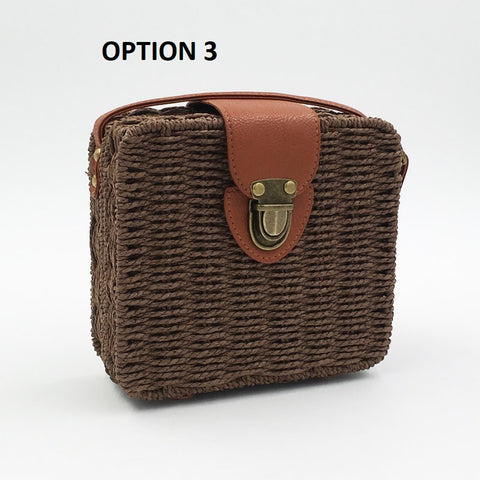 Bohemia woven Candy Color Straw Small Shoulder Bags CODE: KAR2072