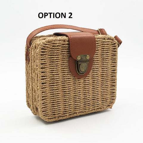 Bohemia woven Candy Color Straw Small Shoulder Bags CODE: KAR2072