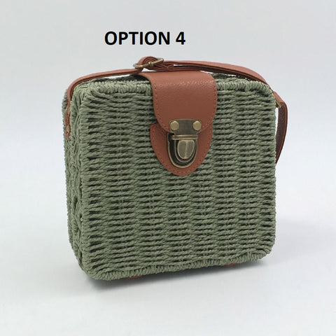 Bohemia woven Candy Color Straw Small Shoulder Bags CODE: KAR2072