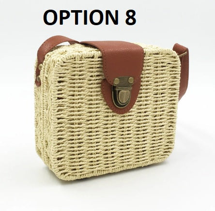 Bohemia woven Candy Color Straw Small Shoulder Bags CODE: KAR2072