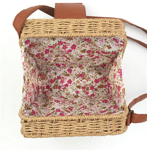 Bohemia woven Candy Color Straw Small Shoulder Bags CODE: KAR2072