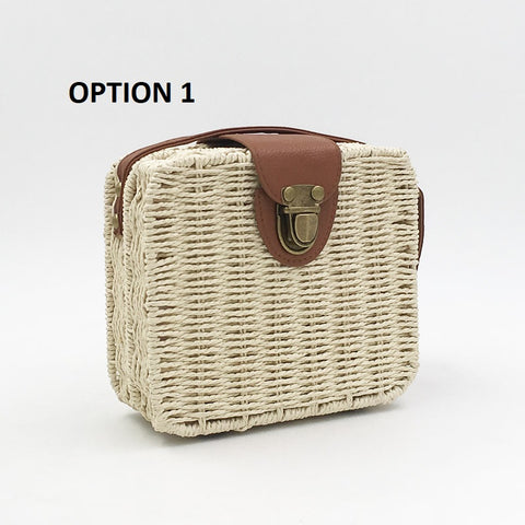 Bohemia woven Candy Color Straw Small Shoulder Bags CODE: KAR2072