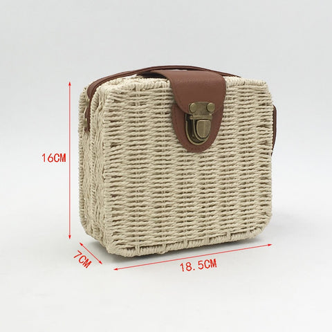 Bohemia woven Candy Color Straw Small Shoulder Bags CODE: KAR2072