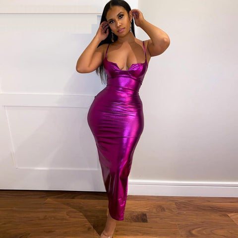 New Fashion Sexy Backless Strap Skinny Slim Maxi Dress CODE: KAR2079