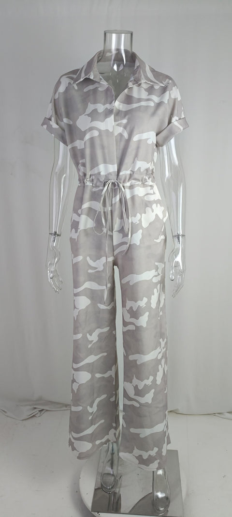 Summer Casual Print Long Jumpsuits CODE: KAR2089