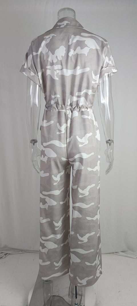 Summer Casual Print Long Jumpsuits CODE: KAR2089