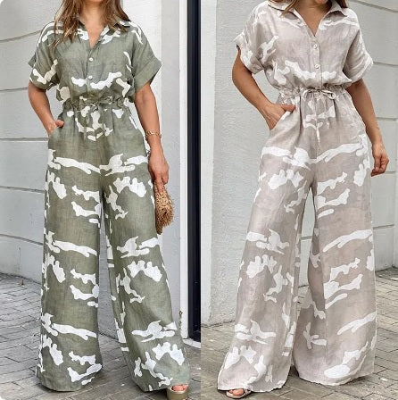 Summer Casual Print Long Jumpsuits CODE: KAR2089
