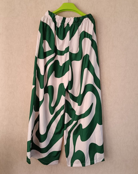 Summer Printed Long-sleeved Shirt + Straight Pant Set CODE: KAR2094