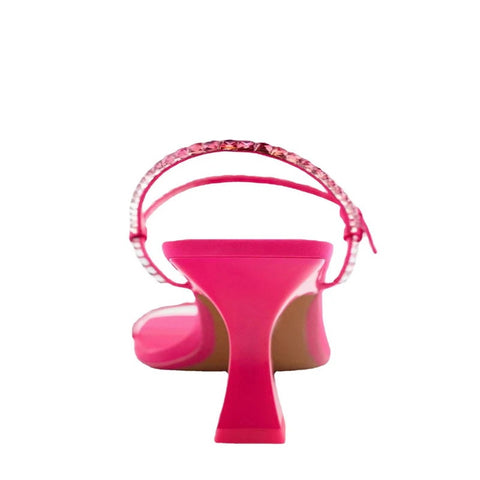 Summer Sexy Rhinestones Fashion Square Head Open Toe Heel CODE: KAR2097
