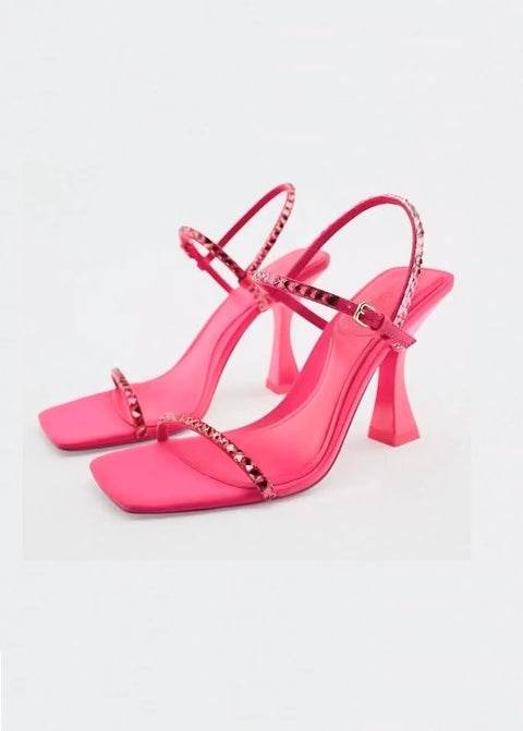 Summer Sexy Rhinestones Fashion Square Head Open Toe Heel CODE: KAR2097