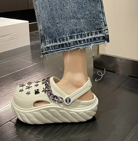 Summer Punk Design Vacation Beach Soft Bottom Sandal CODE: KAR2099