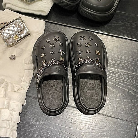 Summer Punk Design Vacation Beach Soft Bottom Sandal CODE: KAR2099