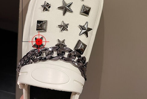 Summer Punk Design Vacation Beach Soft Bottom Sandal CODE: KAR2099