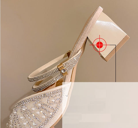New Casual Cover Toe Slides Square heel CODE: KAR2106