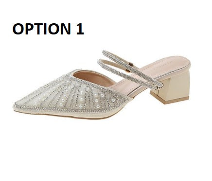 New Casual Cover Toe Slides Square heel CODE: KAR2106