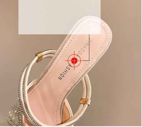 New Casual Cover Toe Slides Square heel CODE: KAR2106
