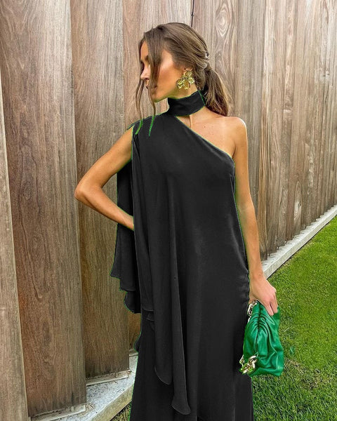 Summer Sexy Off Shoulder O Neck Blouse Top And Wide Leg Pant Two Piece Set CODE: KAR2113