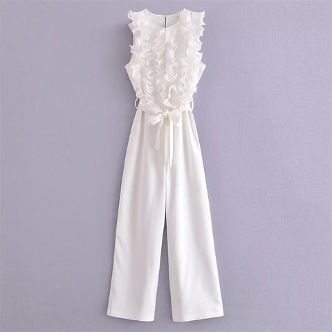 New Fashion Patchwork Flounces Decorative Elegant Jumpsuit CODE: KAR2118