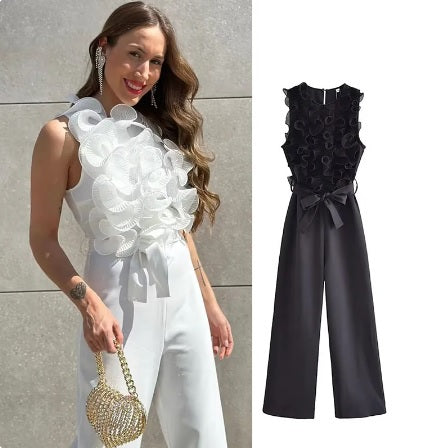 New Fashion Patchwork Flounces Decorative Elegant Jumpsuit CODE: KAR2118
