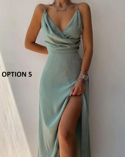 Summer Tropical Print Halter Sleeveless Sexy camisole Large swing Maxi Dress CODE: KAR2121