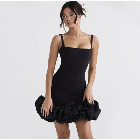 Sexy Ruffles Hem Prom Slim Sleeveless Zipper Dress CODE: KAR2123