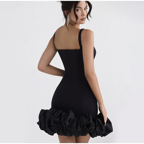 Sexy Ruffles Hem Prom Slim Sleeveless Zipper Dress CODE: KAR2123