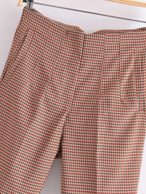 New Casual Plaid Print Pants CODE: KAR2138