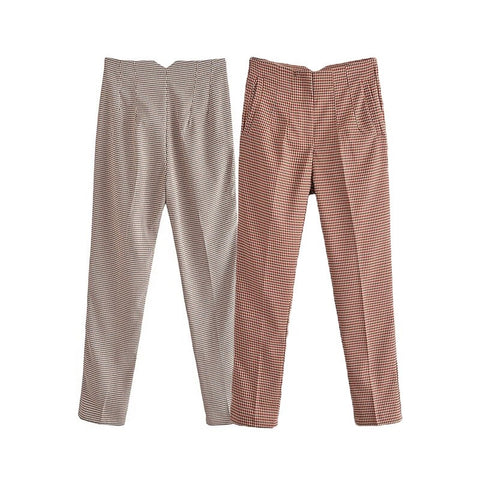 New Casual Plaid Print Pants CODE: KAR2138