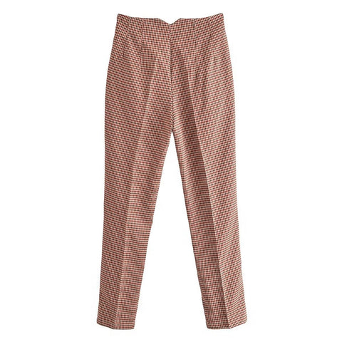 New Casual Plaid Print Pants CODE: KAR2138