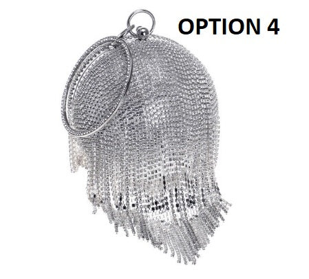 New Tassel Rhinestones Design With Chain Ball Bags CODE: KAR2139
