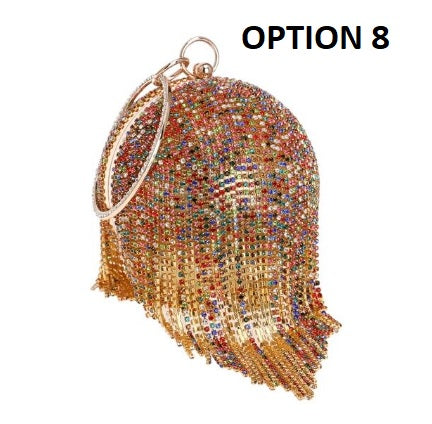 New Tassel Rhinestones Design With Chain Ball Bags CODE: KAR2139