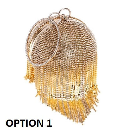 New Tassel Rhinestones Design With Chain Ball Bags CODE: KAR2139